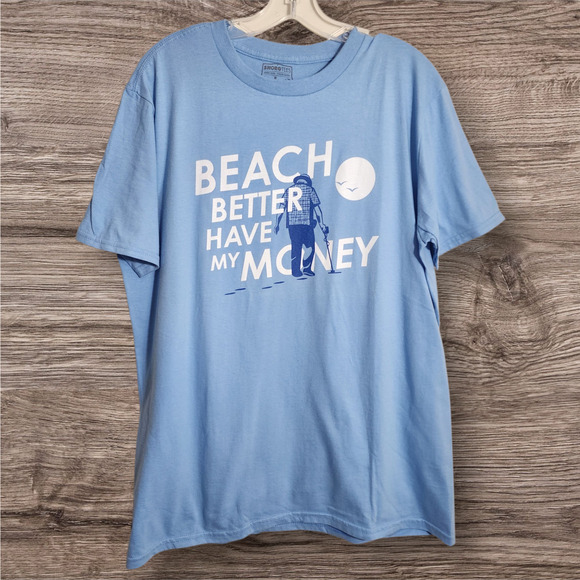 Snorg tees beach better have my money novelty graphic tshirt men's size large - Picture 1 of 8